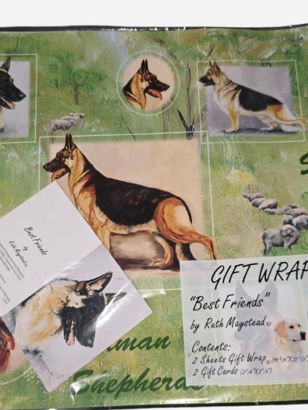 Gift Wrap Set - German Shepherd Design - Unbranded